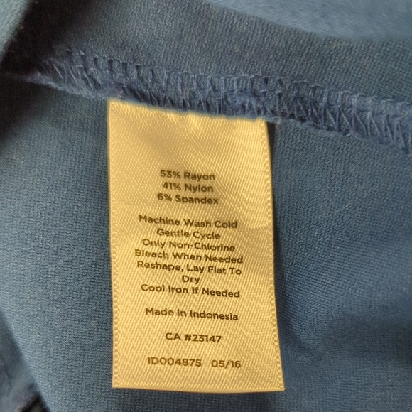 19942 Talbots V Neck Ponte Knit Dress Teal size 16W preppy Business casual fall - Picture 7 of 7